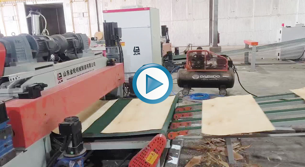 4 feet veneer peeling machine video