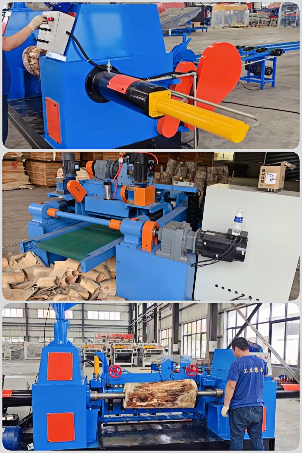veneer peeling machine 21