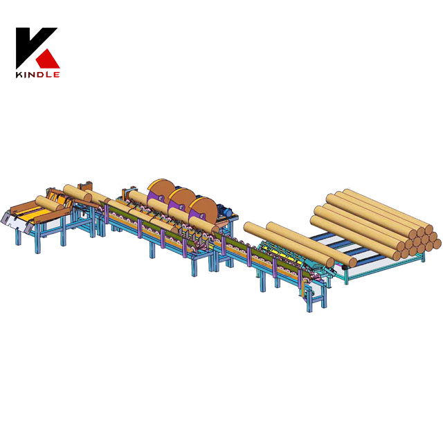 Full automatic log cutting saw machine