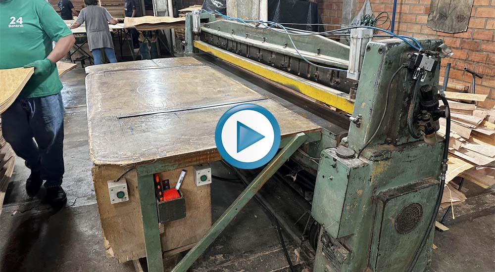 veneer cutting machine working video