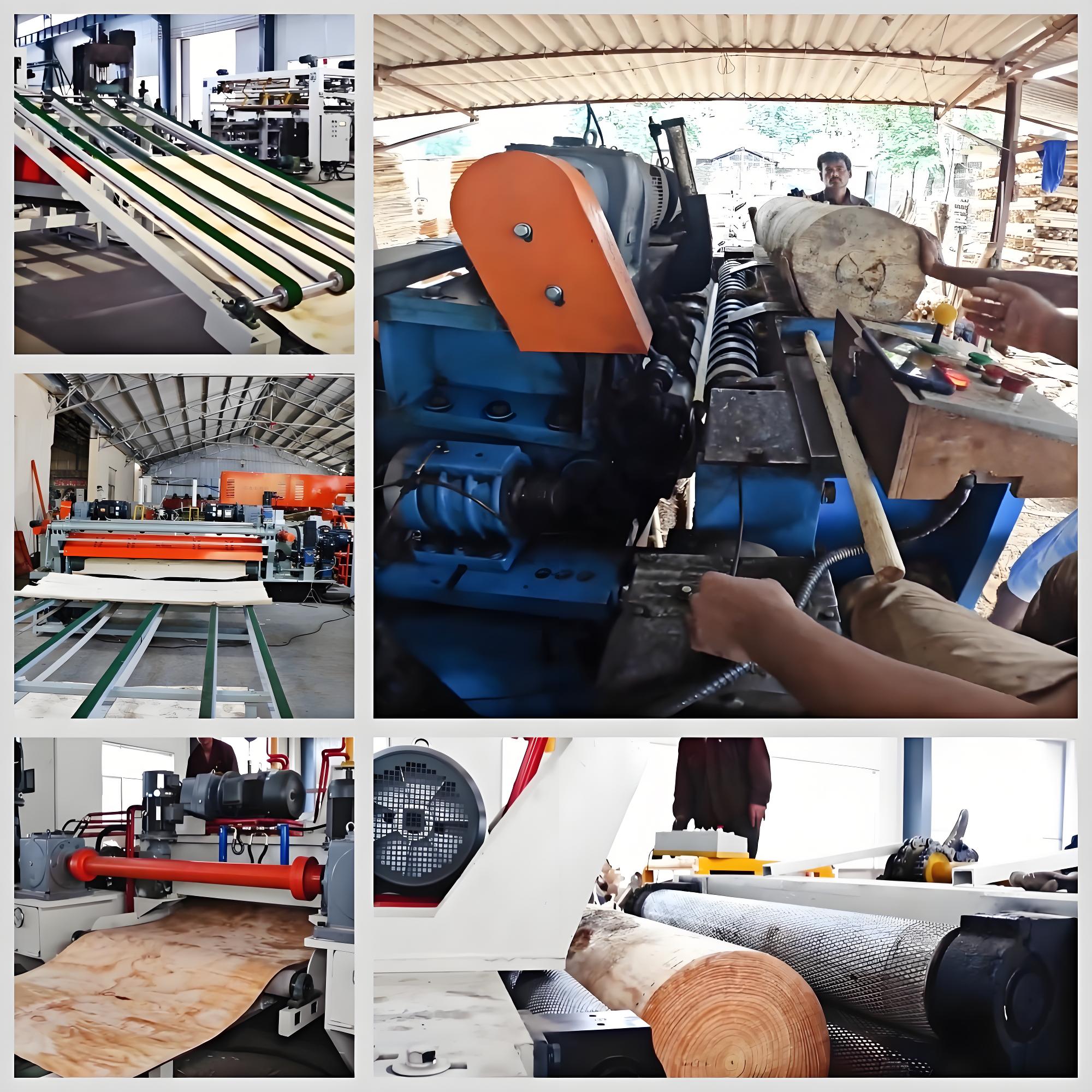 veneer peeling machine 12