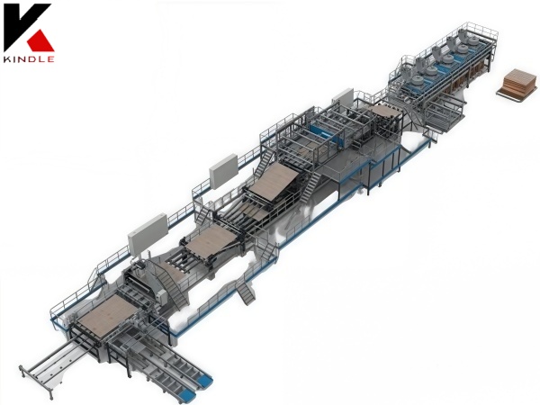 Plywood automatic veener patching production line