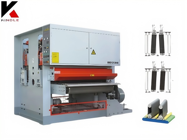 Fixed thickness single plywood surface finishing sanding equipment 