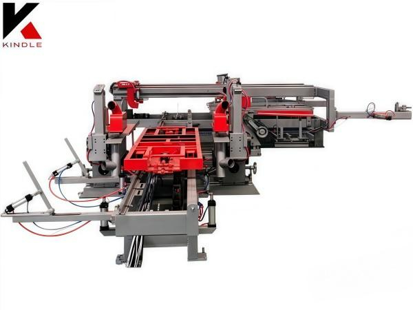 Automatic positioning four side roller edge trimming saw