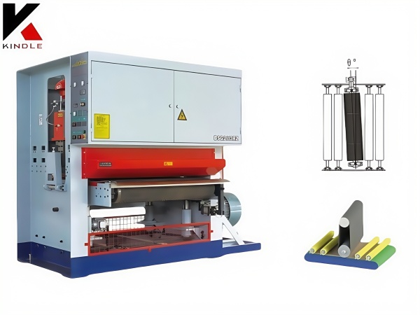 Fixed thickness single plywood surface finishing sanding equipment 