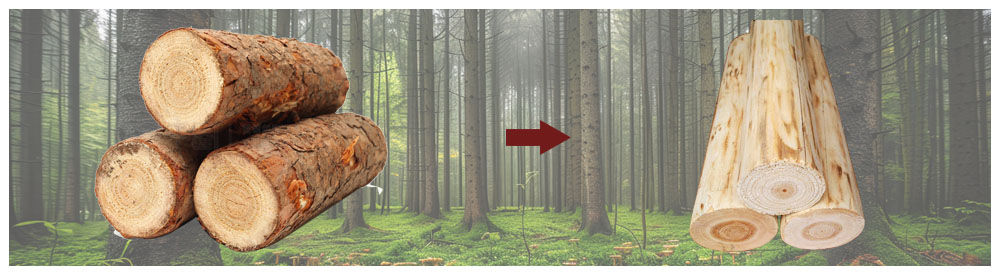 log debarking machine