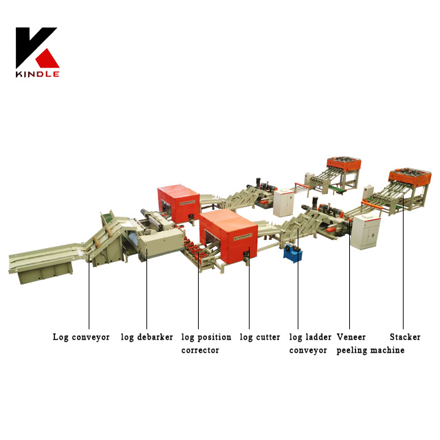4 feet high efficiency automatical double veneer peeling line