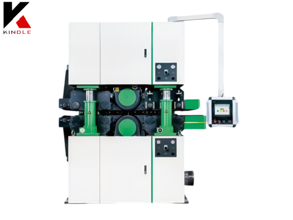 Double sided veneer polishing machine for timber