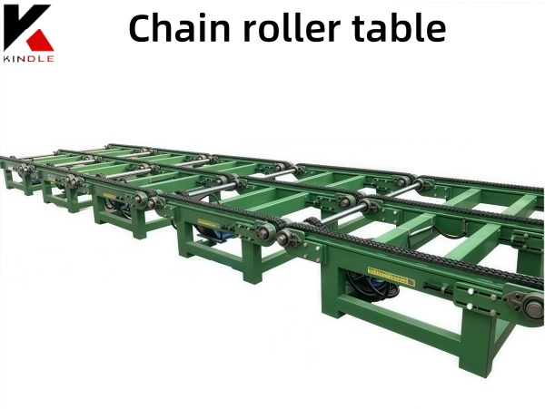 High efficiency plywood feed roller table for conveying plywood production