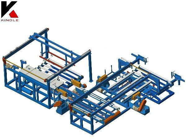 Four side plywood plate assembly line roller saw