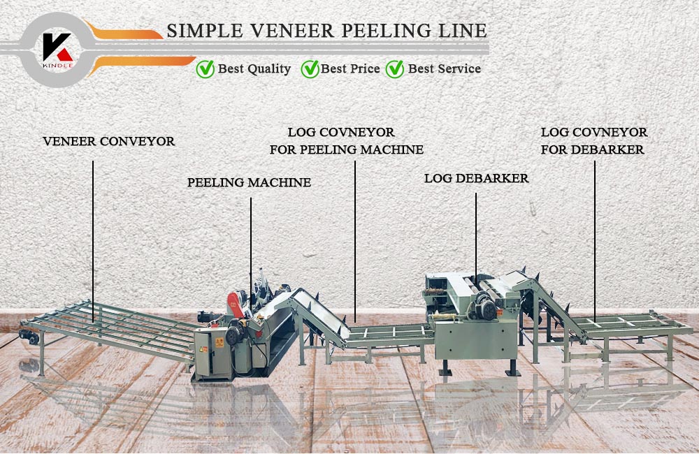 simple veneer peeling line