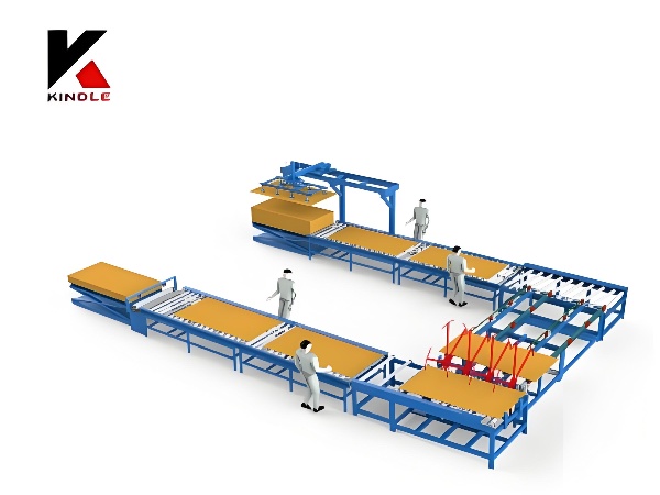 Manual Plywood Putty Line With Plate Turnover Machine