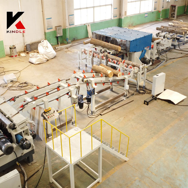4 feet high efficiency automatical double veneer peeling line