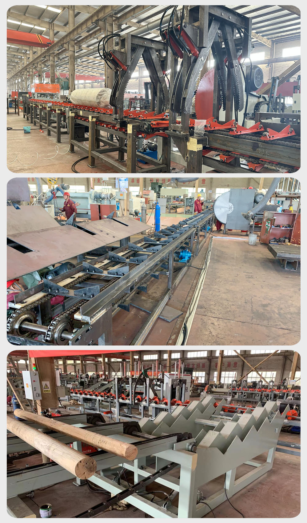 log cutting saw showing