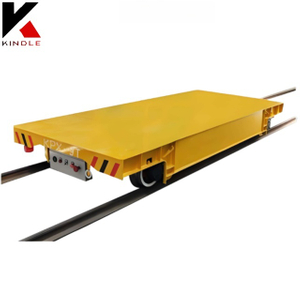 Wireless rubber wheeled flatbed truck Rail transport platform vehicle