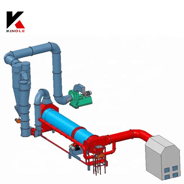 OSB / MDF wood shavings rotary roller dryer