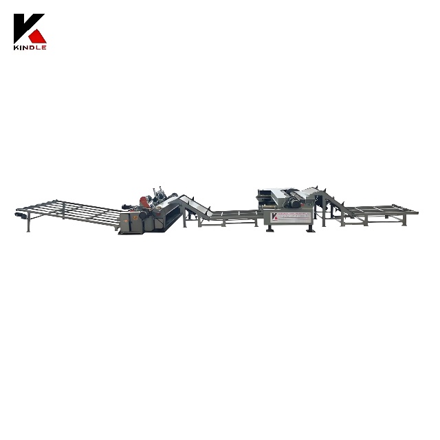 4 feet high efficiency automatical double veneer peeling line