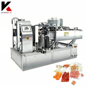 Full Automatic Weighing Packaging Machinery Noodle Food Rice Chicken Meat Rotary Pouch Sealer Filling Vacuum Packing Machine