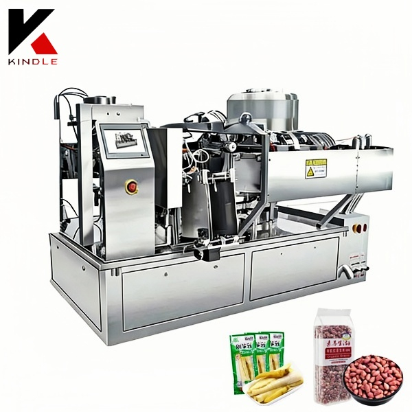 Full Automatic Weighing Packaging Machinery Noodle Food Rice Chicken Meat Rotary Pouch Sealer Filling Vacuum Packing Machine