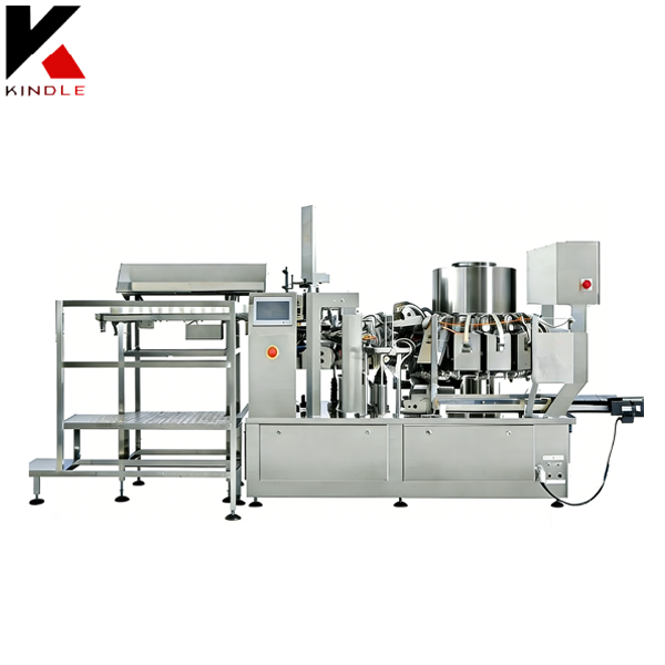 Full Automatic Weighing Packaging Machinery Noodle Food Rice Chicken Meat Rotary Pouch Sealer Filling Vacuum Packing Machine